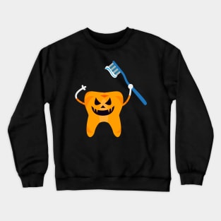 Halloween Tooth Pumpkin Dentist Gift Crewneck Sweatshirt